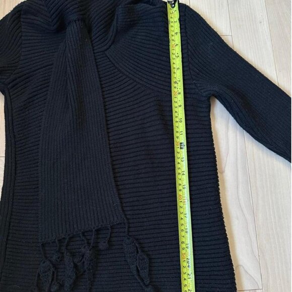 Incredible black ribbed knit sweater by Tricotto - Picture 6 of 8